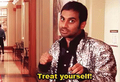 Aziz Ansari says Treat Yourself 