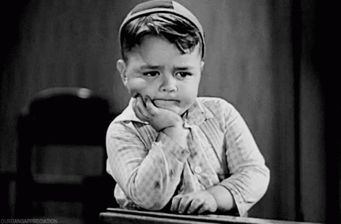 Spanky from Little Rascals bored and waiting